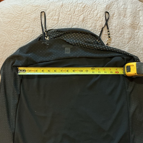 CACHE Y2K Sheer Top Cover Up Tank w Gold Toned Spaghetti Straps Hardware size L - Picture 7 of 14